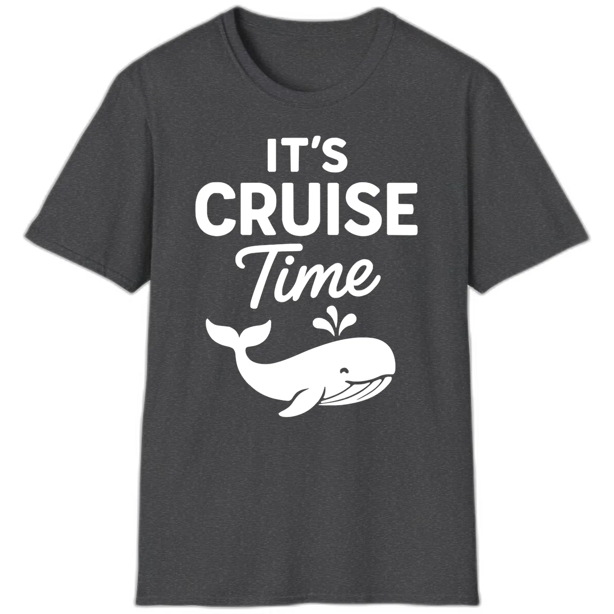 It's Cruise Time Whale T-Shirt in Dark Heather