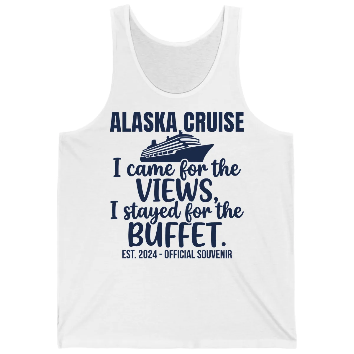 Came For The Views, Stayed For The Buffet Tank in White