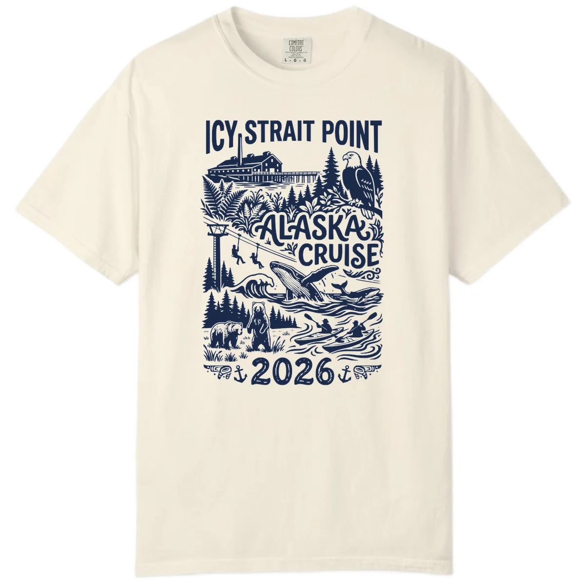 Icy Strait Point Alaska Cruise 2026 Comfort Color in Ivory