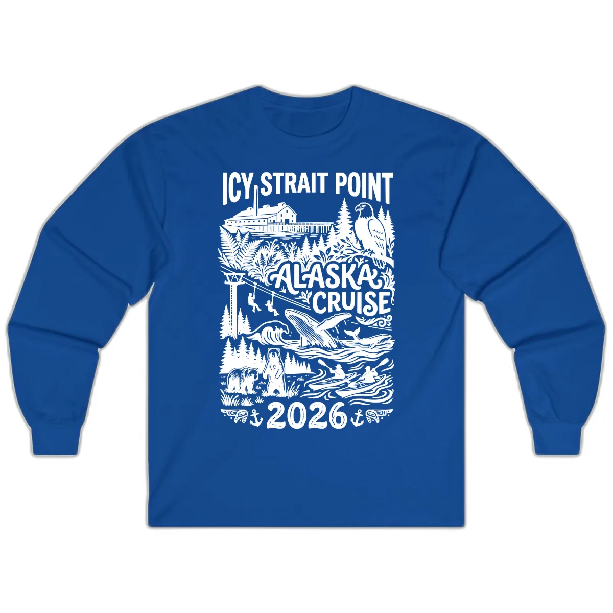 Icy Strait Point Alaska Cruise 2026 Long Sleeve in Royal