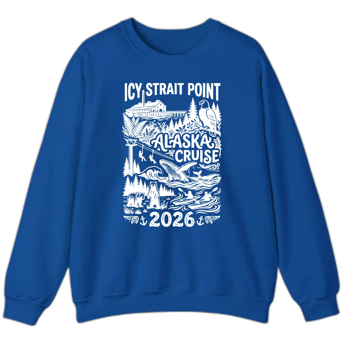 Icy Strait Point Alaska Cruise 2026 Sweatshirt in Royal