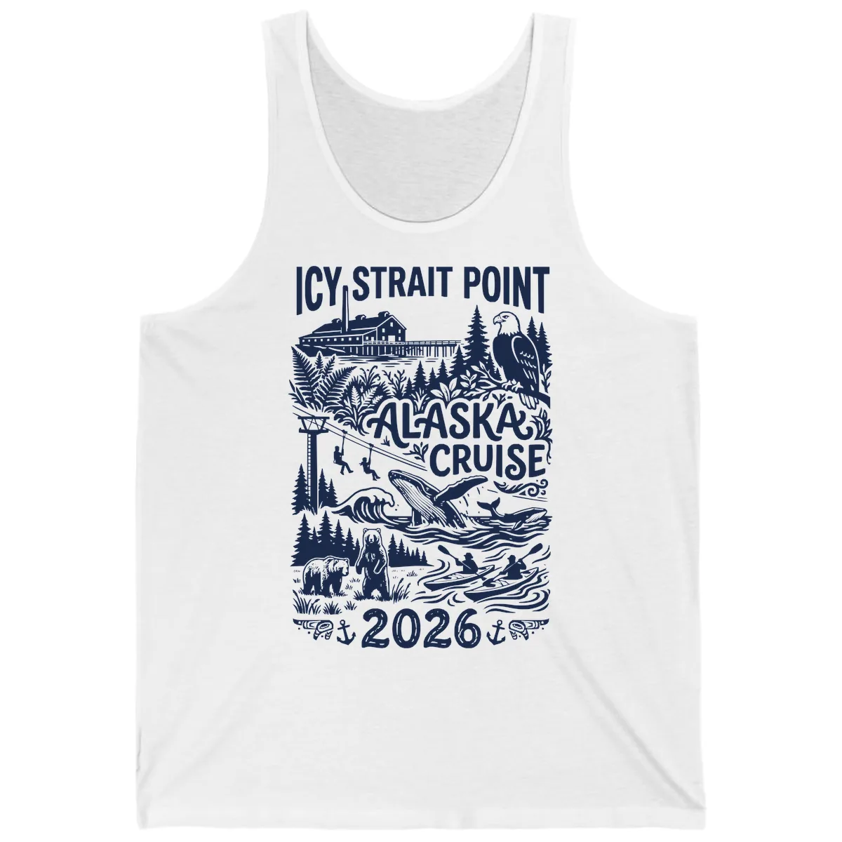 Icy Strait Point Alaska Cruise 2026 Tank in White