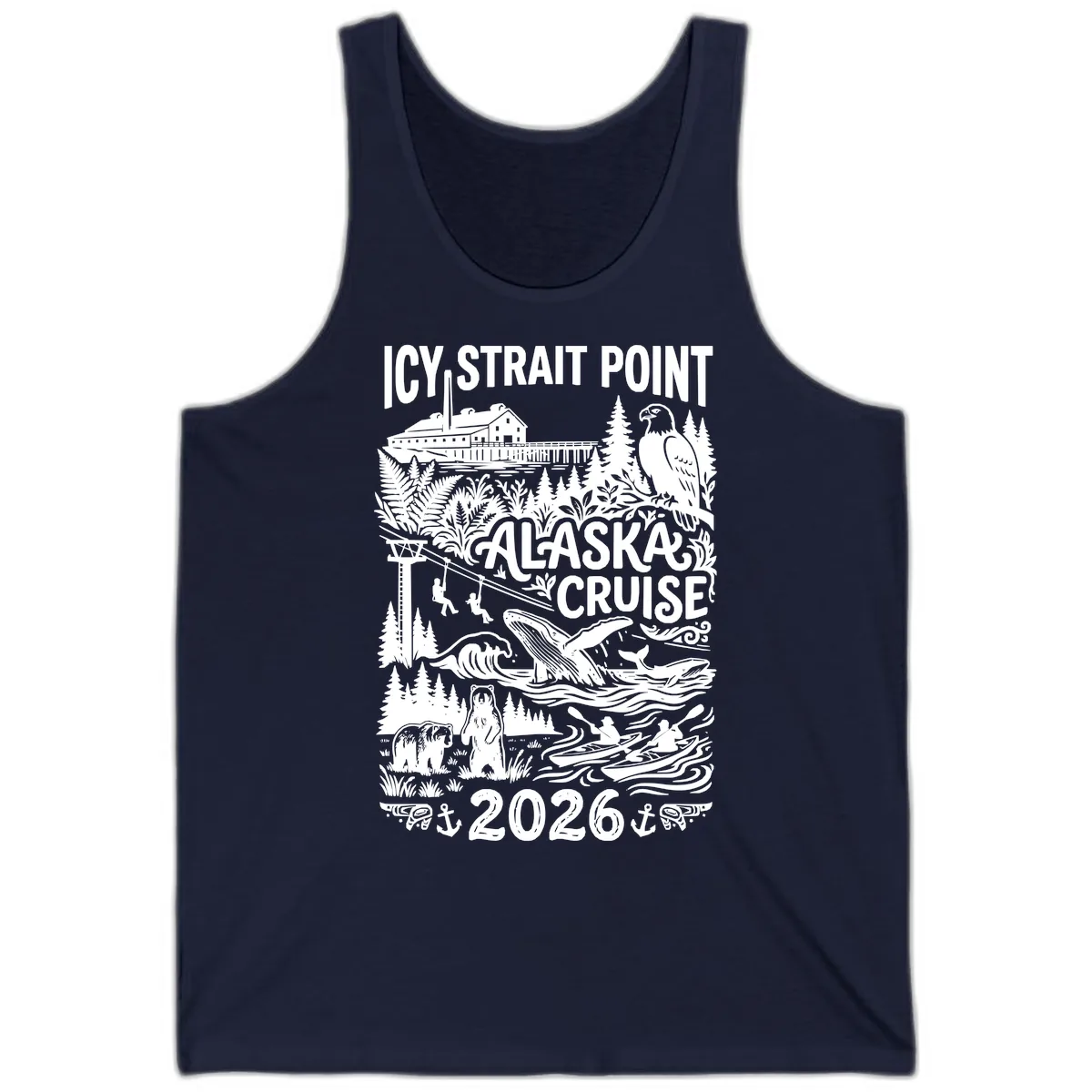 Icy Strait Point Alaska Cruise 2026 Tank in Navy