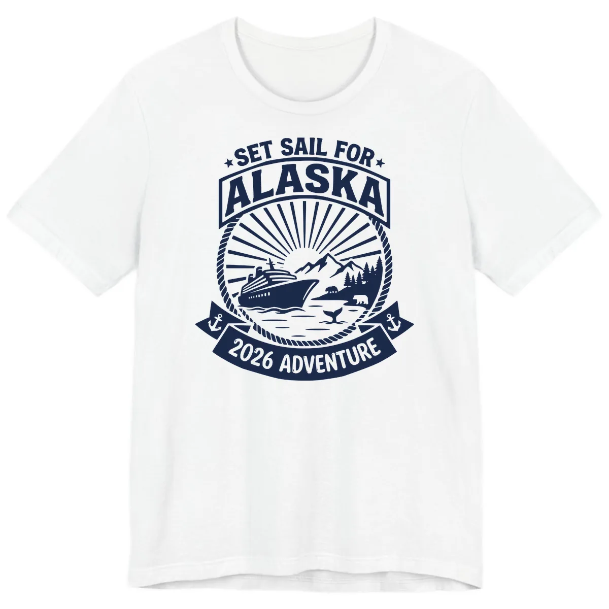 Set Sail For Alaska 2026 Adventure Premium T-Shirt in White