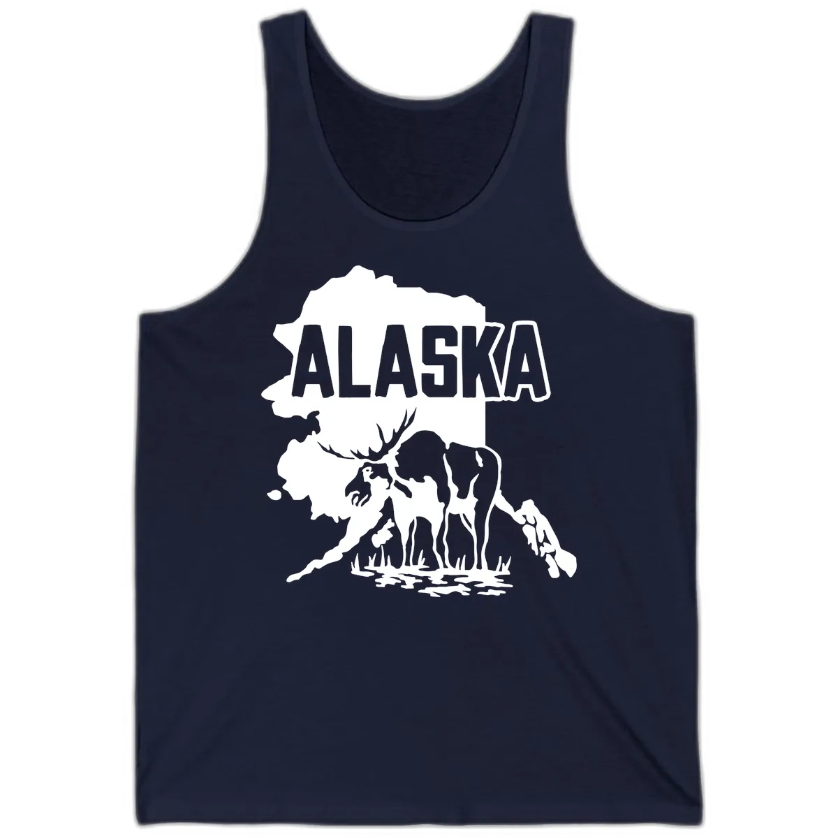 Alaska Wildlife & Map Adventure Tank in Navy