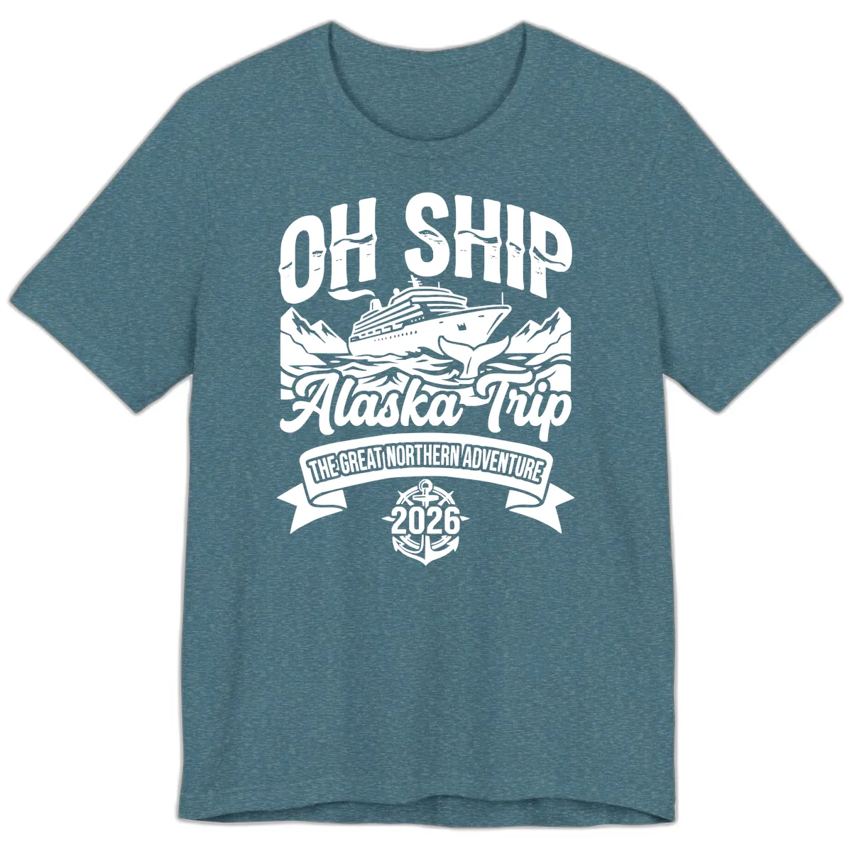 Off Ship Alaska Trip Cruise Adventure Premium T-Shirt in Heather Deep Teal