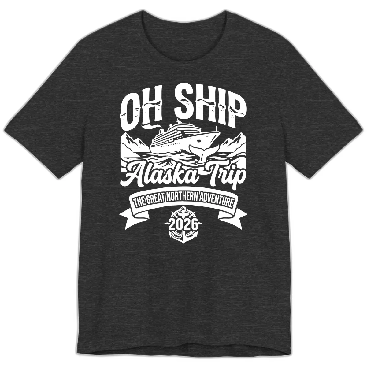 Off Ship Alaska Trip Cruise Adventure Premium T-Shirt in Dark Grey Heather