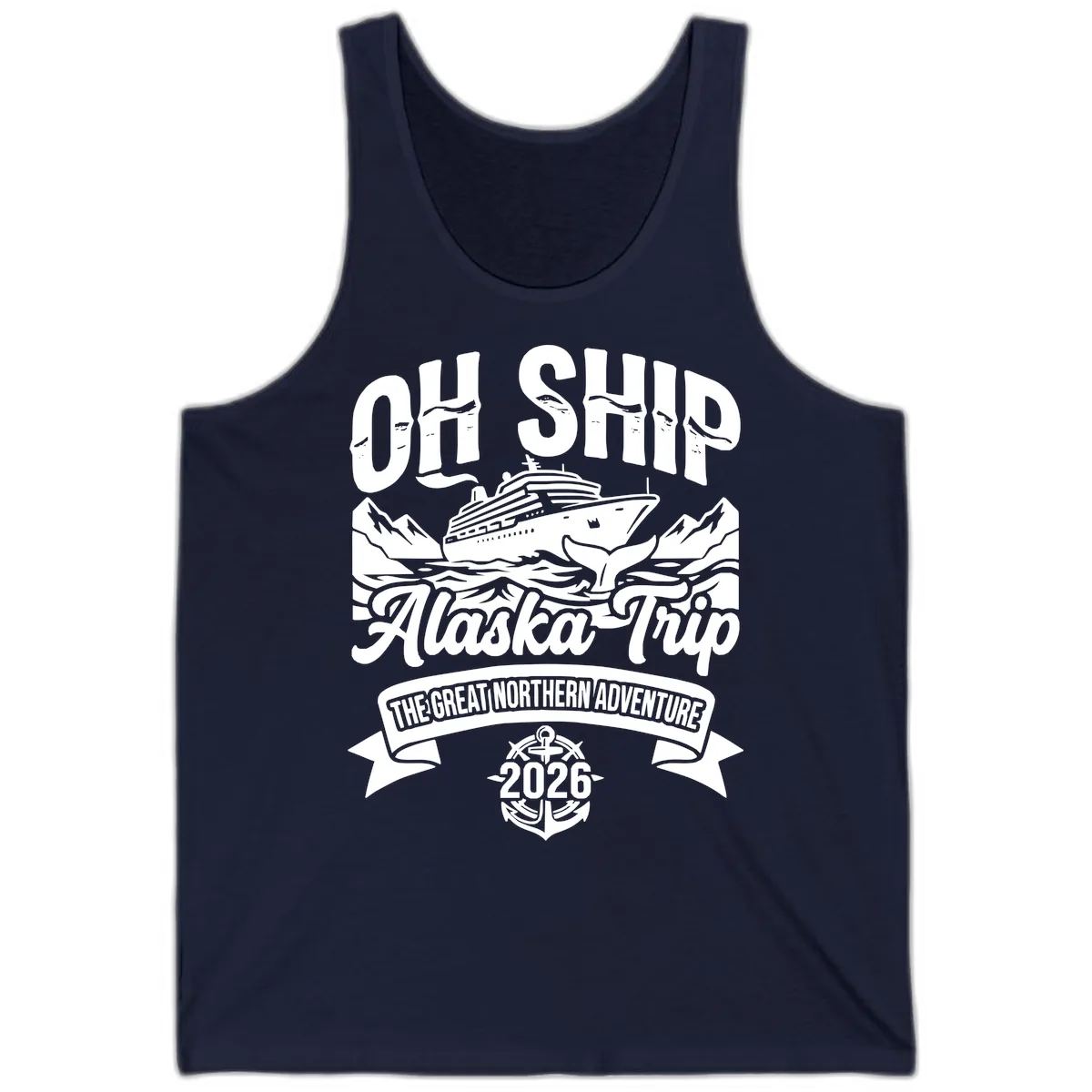 Off Ship Alaska Trip Cruise Adventure Tank in Navy