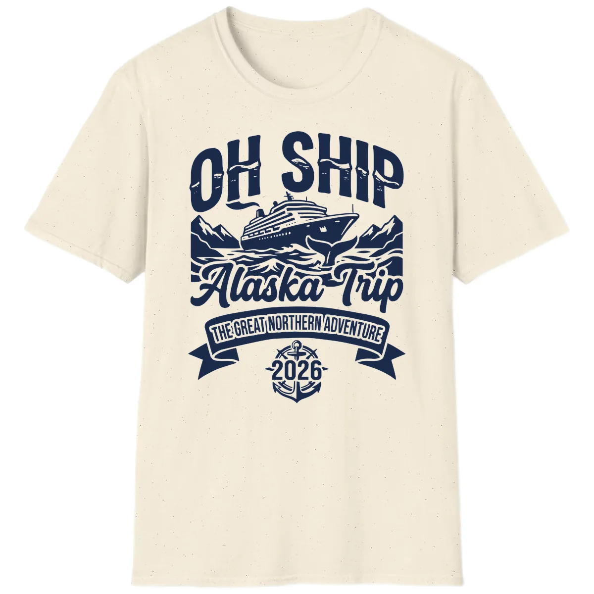 Off Ship Alaska Trip Cruise Adventure T-Shirt in Natural