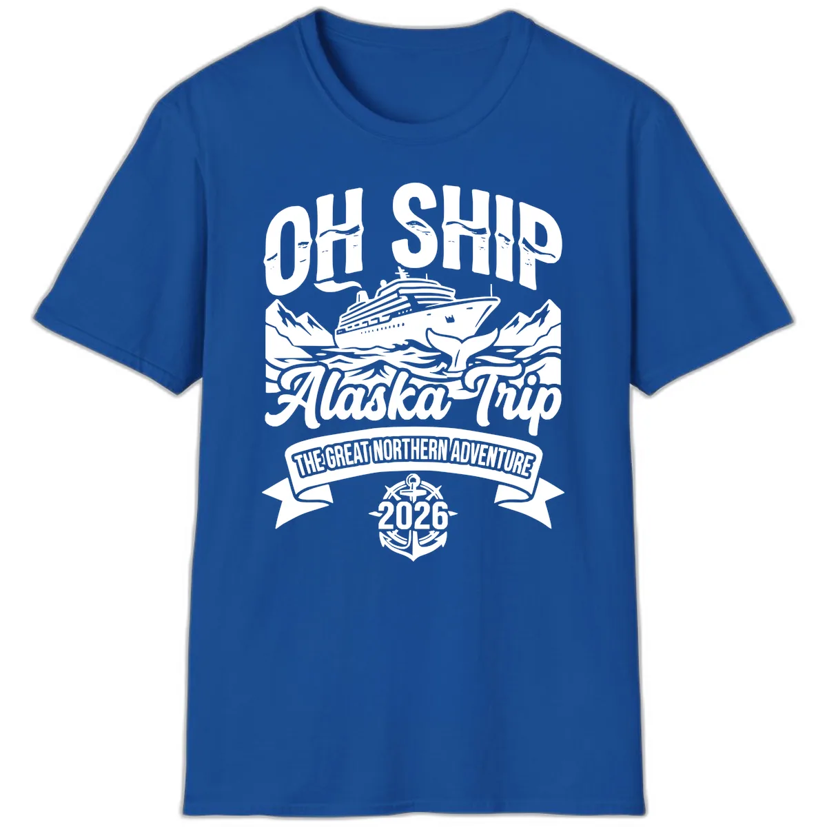 Off Ship Alaska Trip Cruise Adventure T-Shirt in Royal