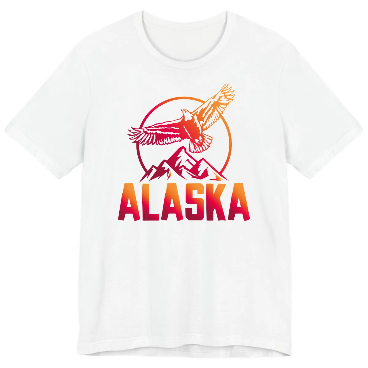 Soaring Eagle Alaska Mountains Premium T-Shirt in White