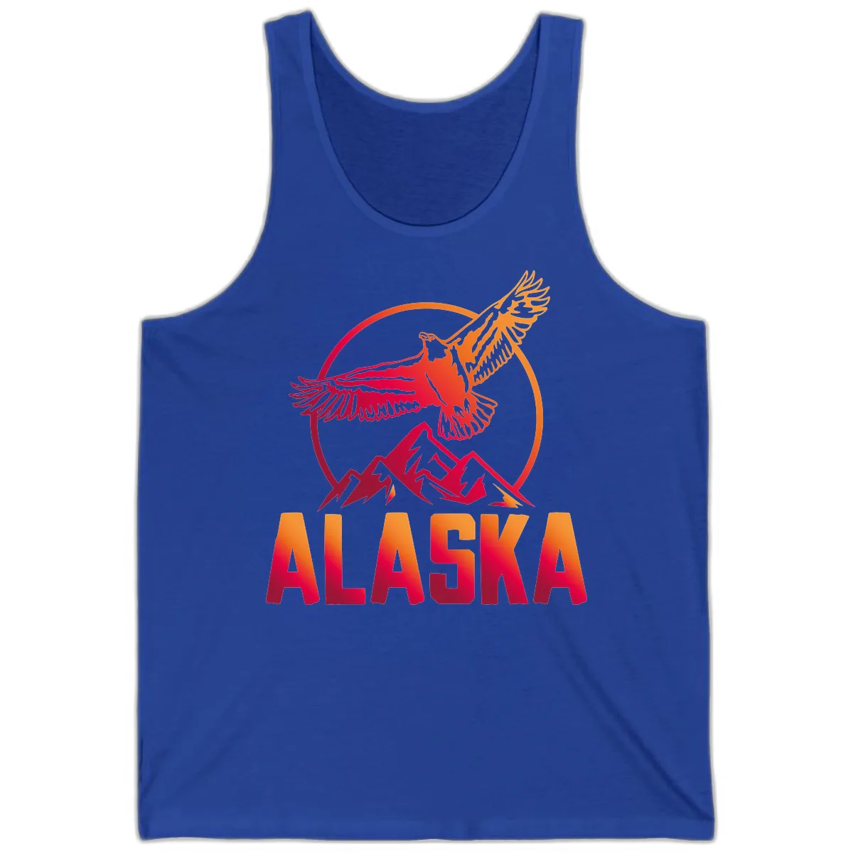 Soaring Eagle Alaska Mountains Tank in True Royal