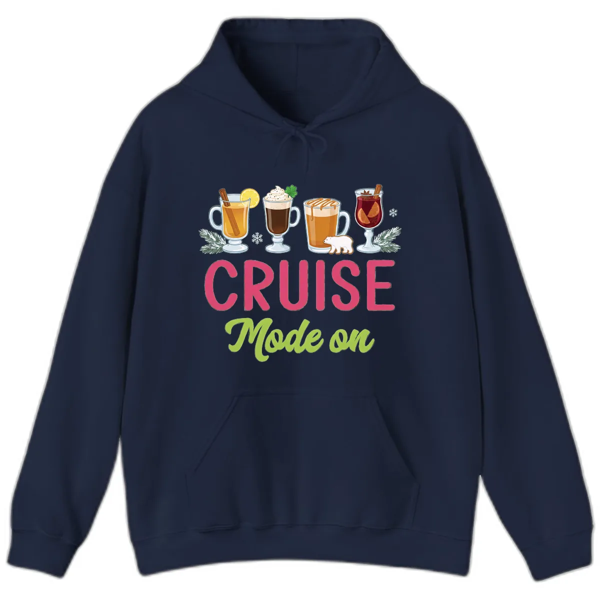 Cruise Mode On Hoodie in Navy