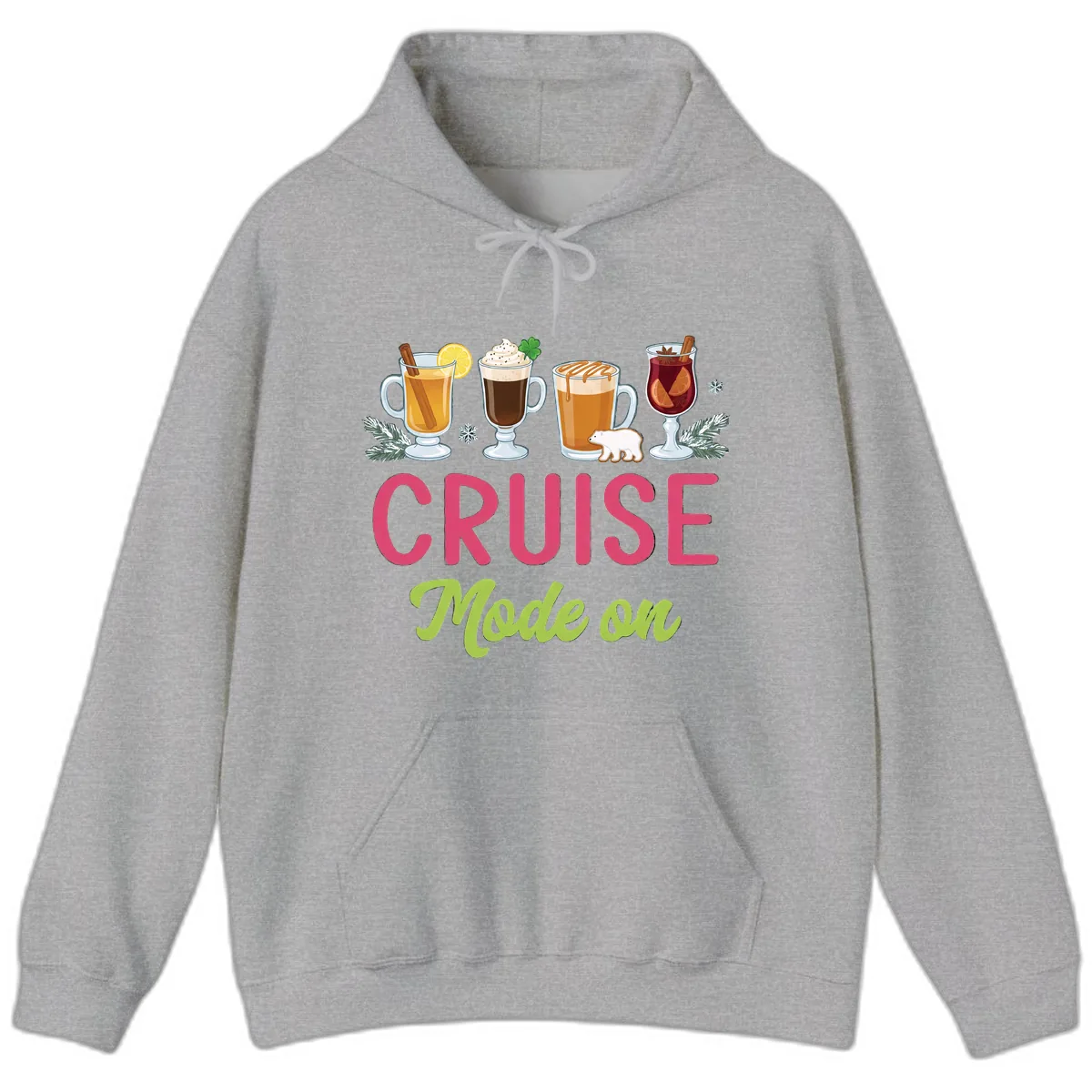 Cruise Mode On Hoodie in Sport Grey