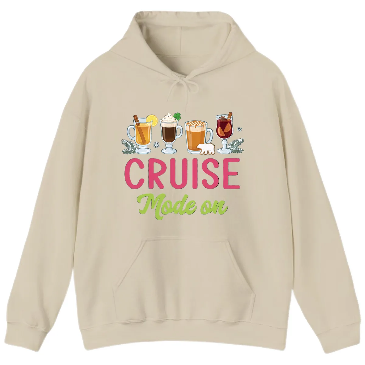 Cruise Mode On Hoodie in Sand