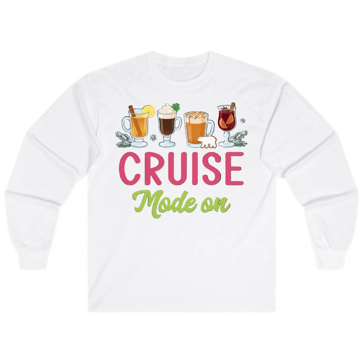 Cruise Mode On Long Sleeve in White