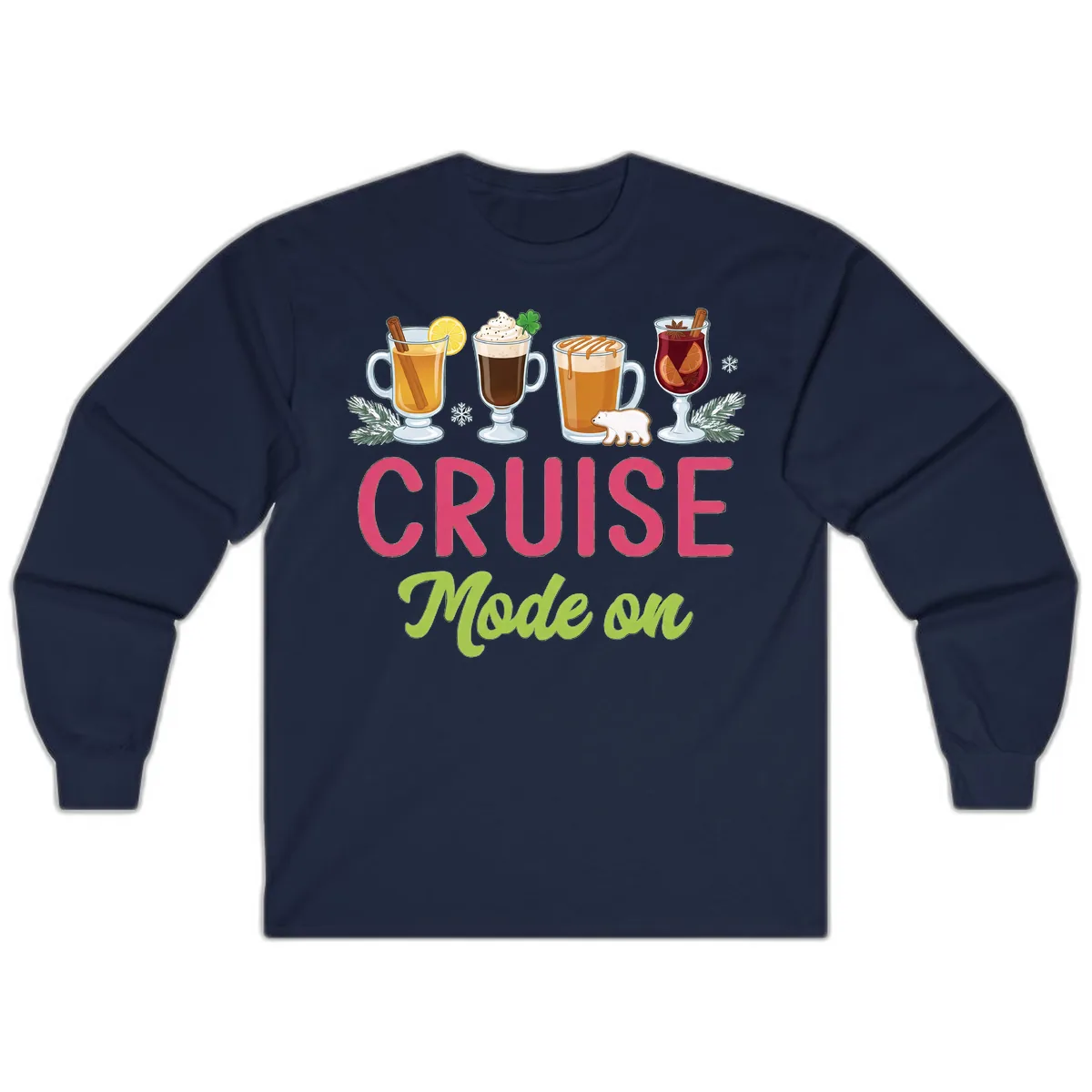 Cruise Mode On Long Sleeve in Navy