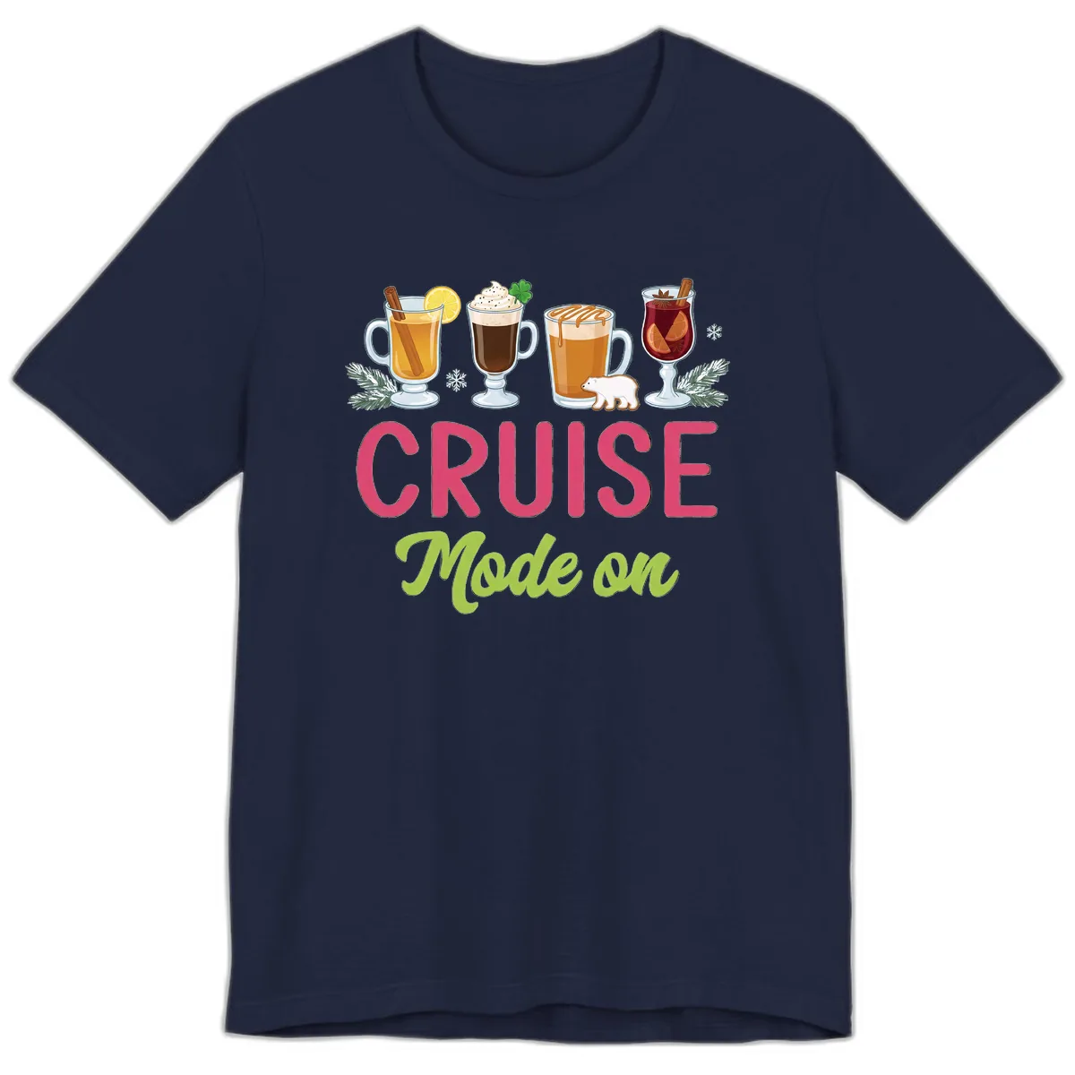 Cruise Mode On Premium T-Shirt in Navy