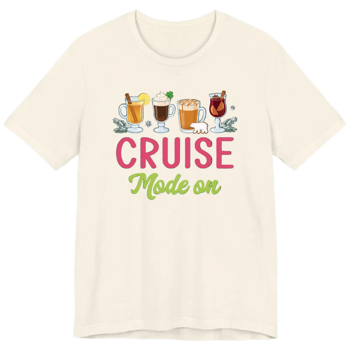 Cruise Mode On Premium T-Shirt in Natural