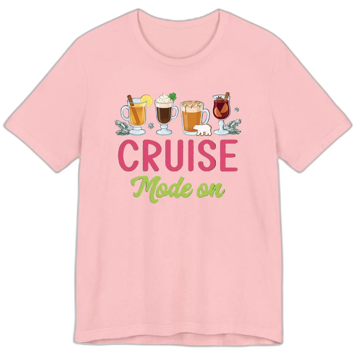 Cruise Mode On Premium T-Shirt in Pink