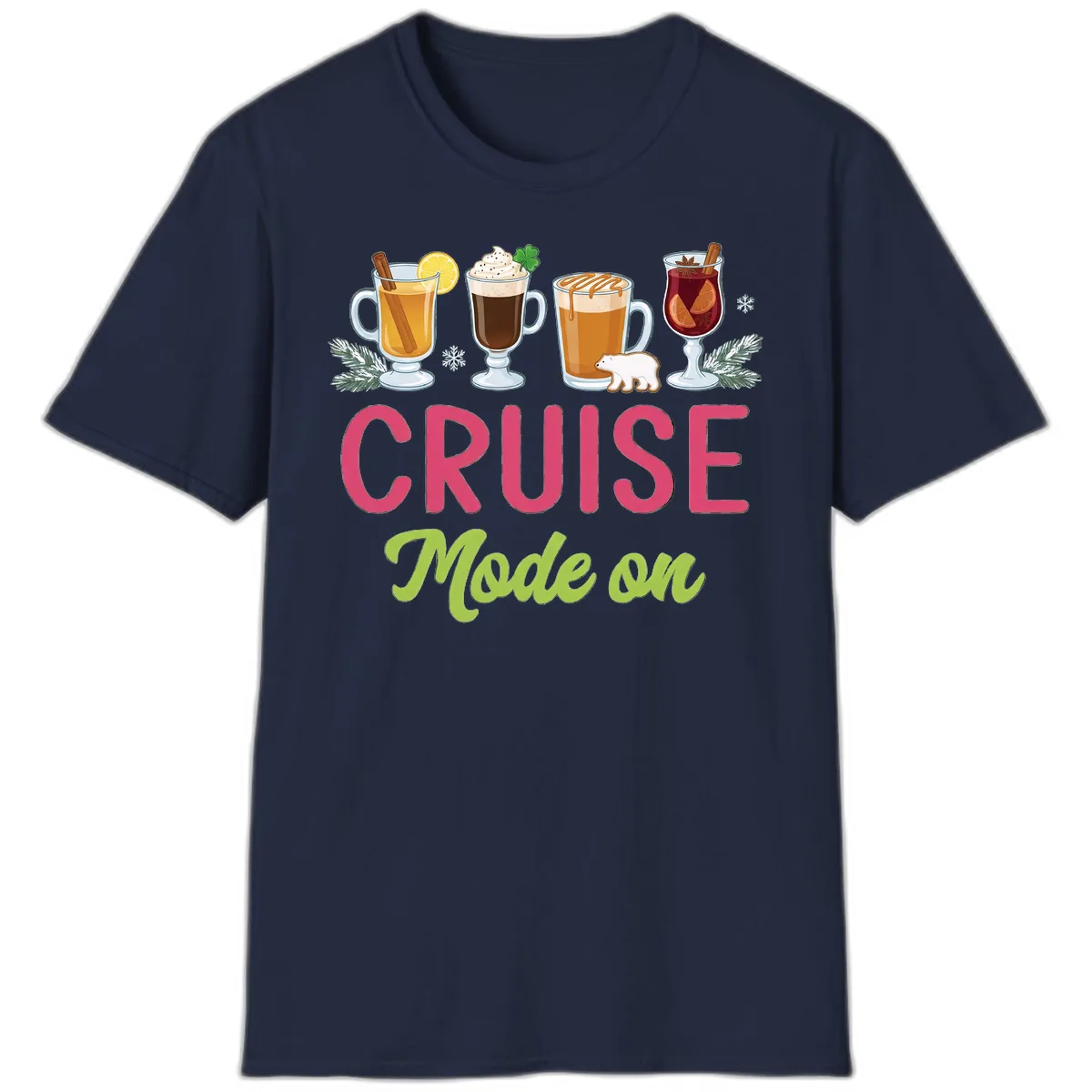 Cruise Mode On T-Shirt in Navy
