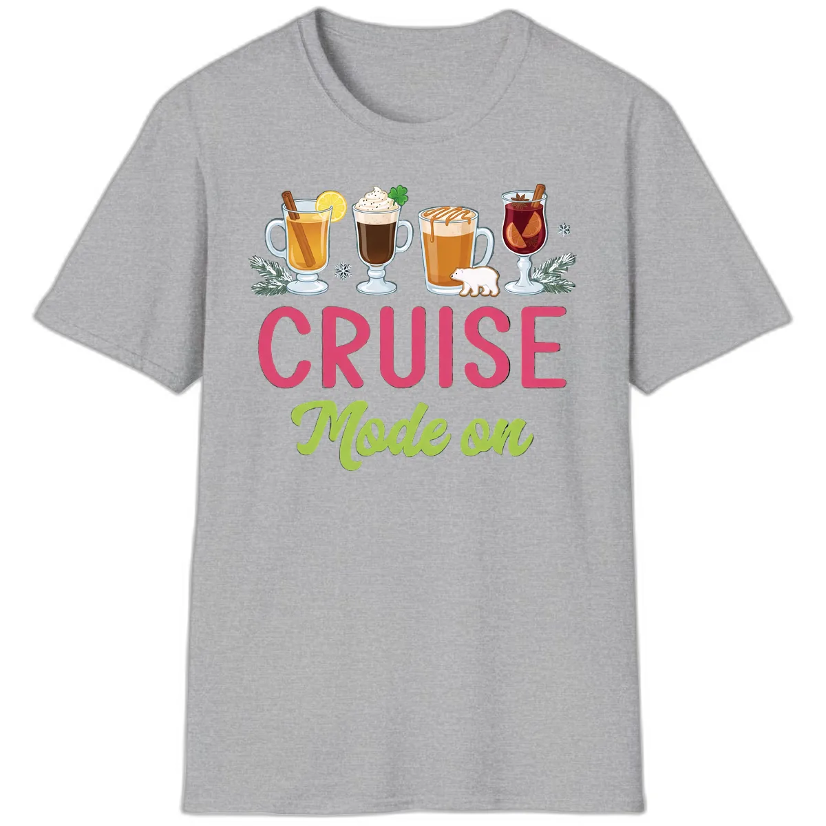 Cruise Mode On T-Shirt in Sport Grey