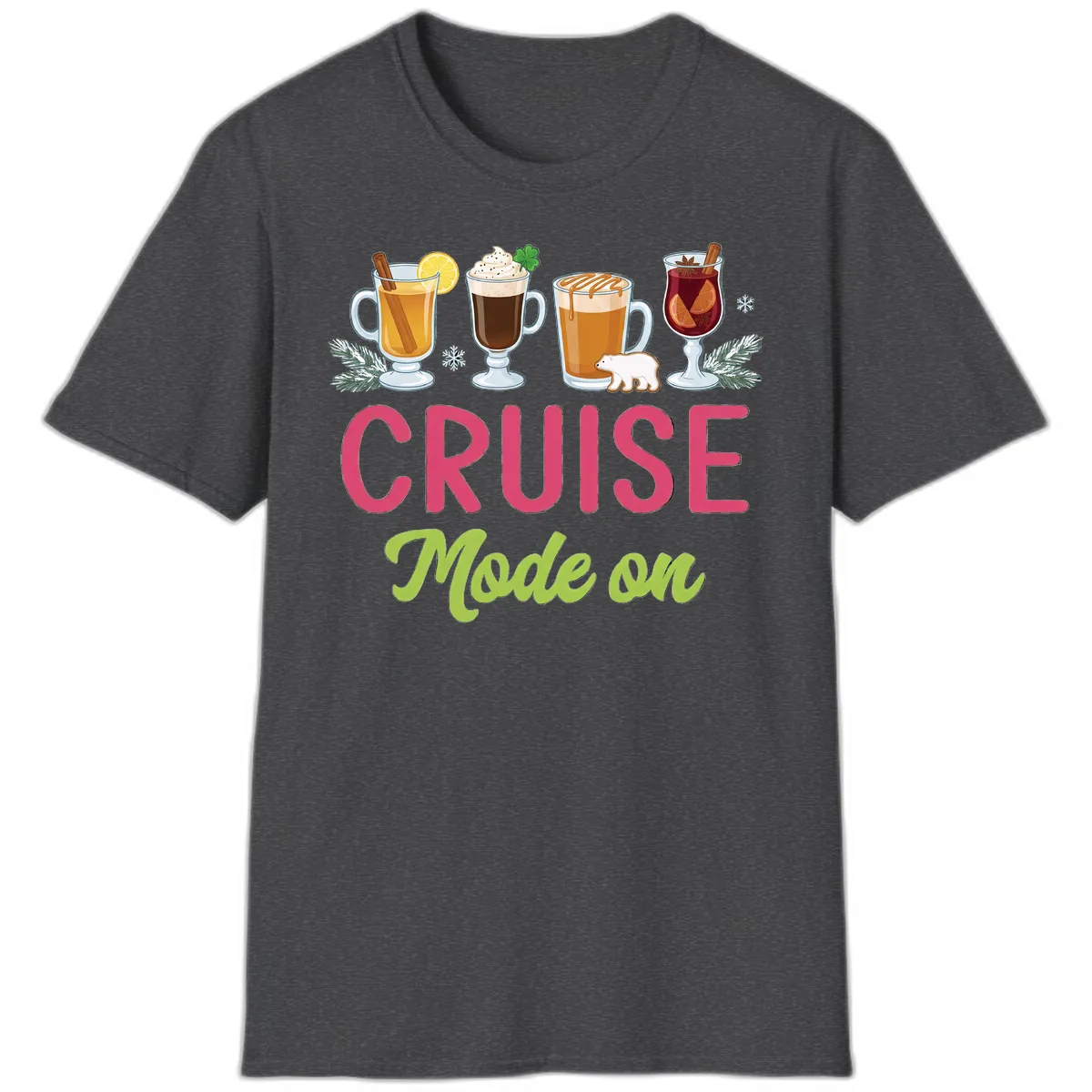 Cruise Mode On T-Shirt in Dark Heather