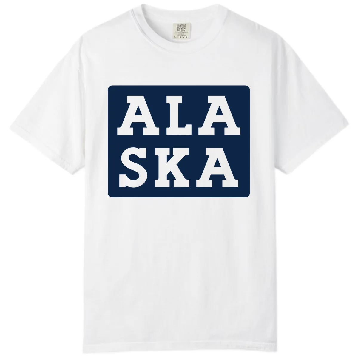 Alaska Cruise Pun Lettering Design Comfort Color in White