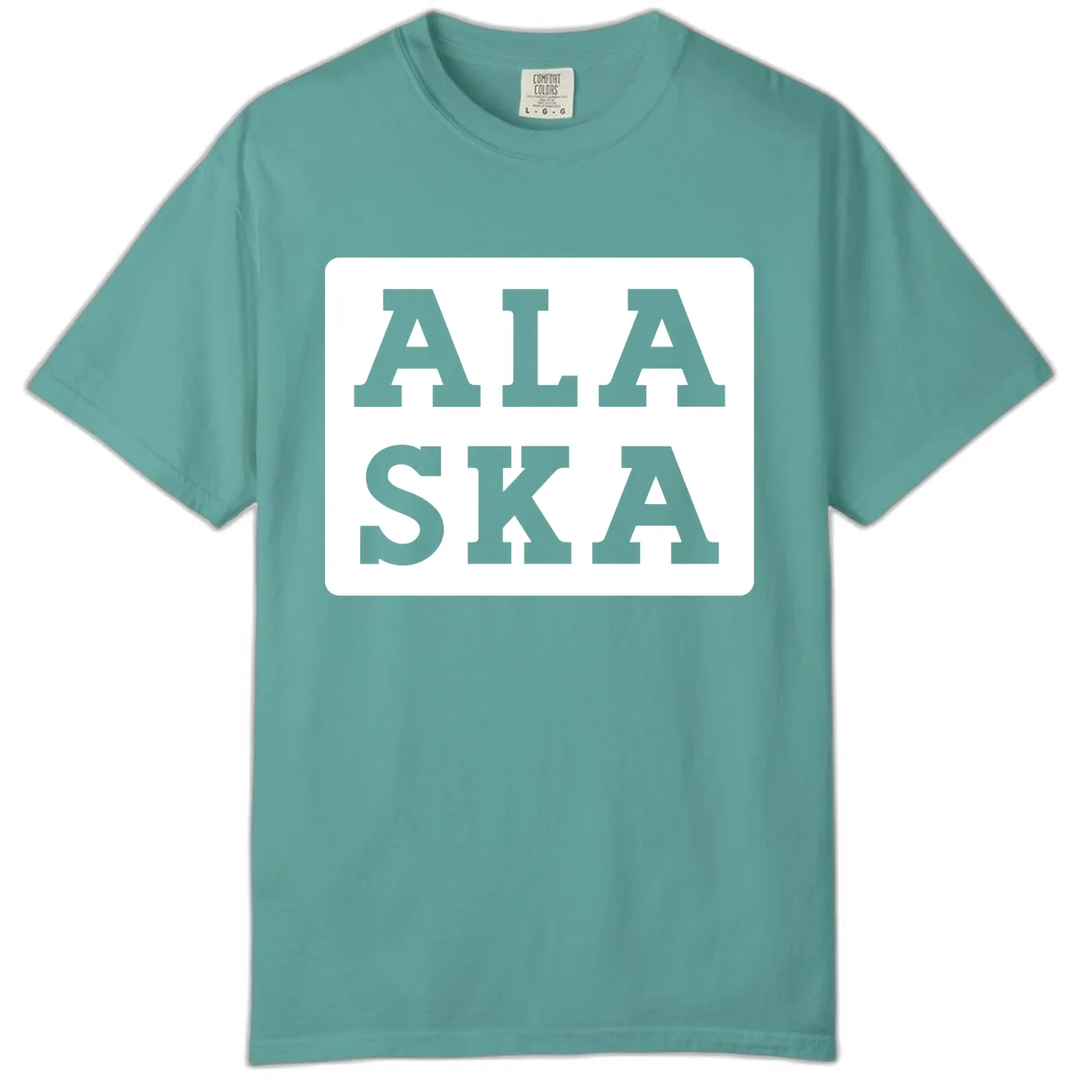 Alaska Cruise Pun Lettering Design Comfort Color in Seafoam