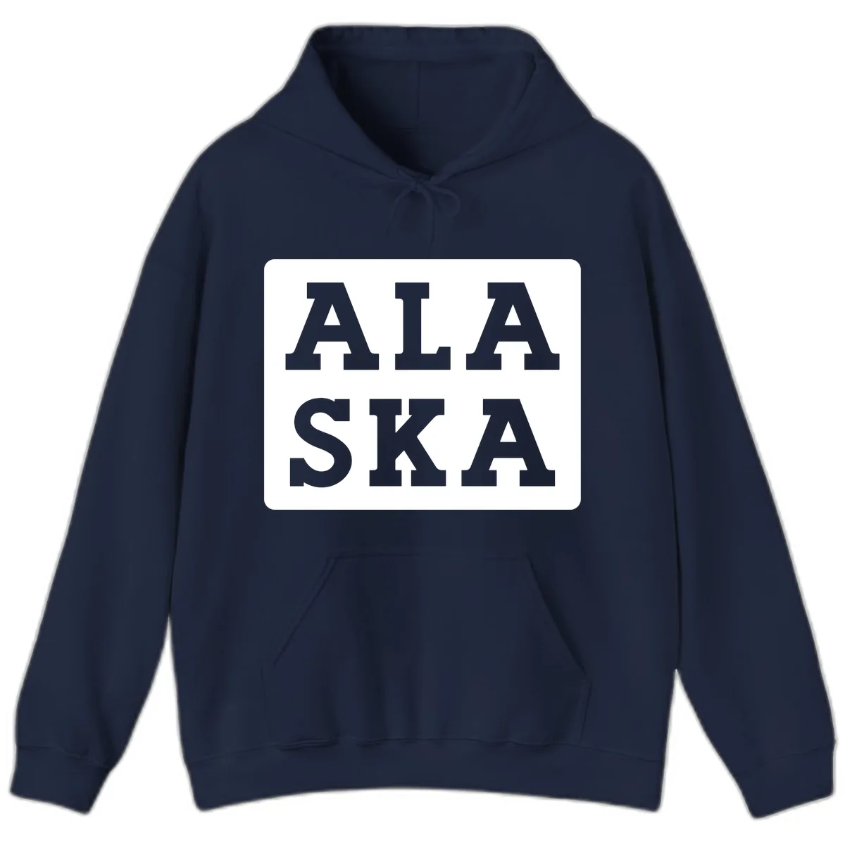 Alaska Cruise Pun Lettering Design Hoodie in Navy