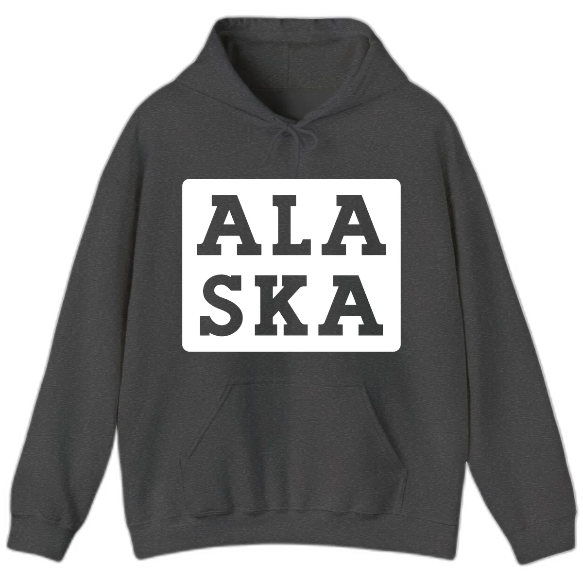 Alaska Cruise Pun Lettering Design Hoodie in Dark Heather