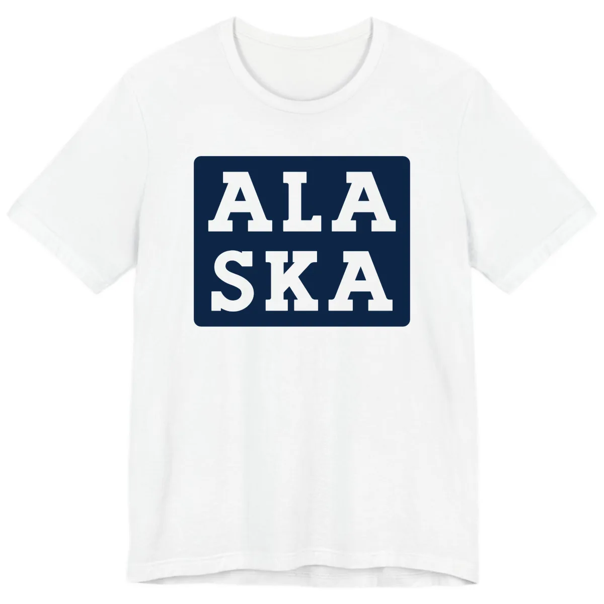 Alaska Cruise Pun Lettering Design Premium T-Shirt in White