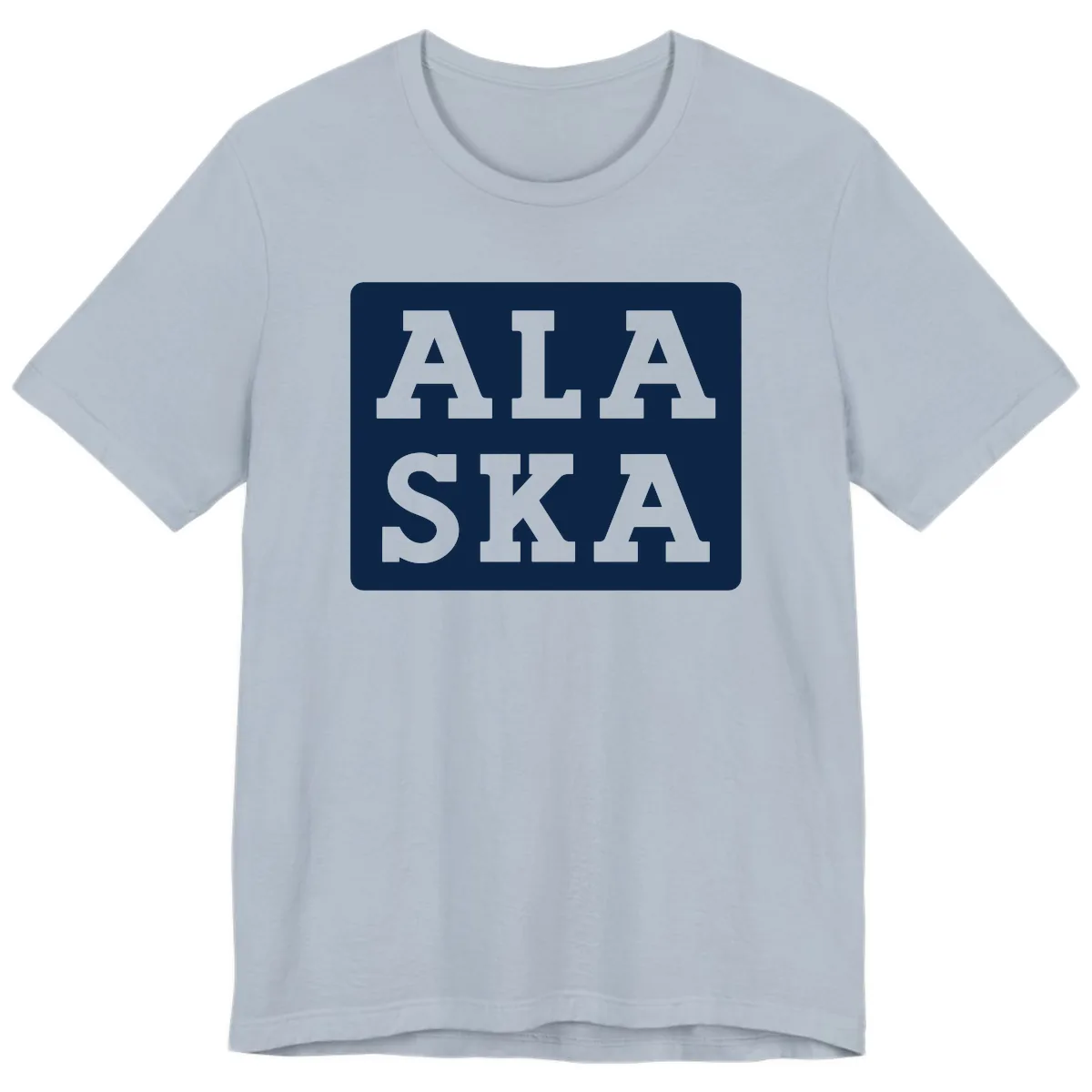 Alaska Cruise Pun Lettering Design Premium T-Shirt in Light Blue