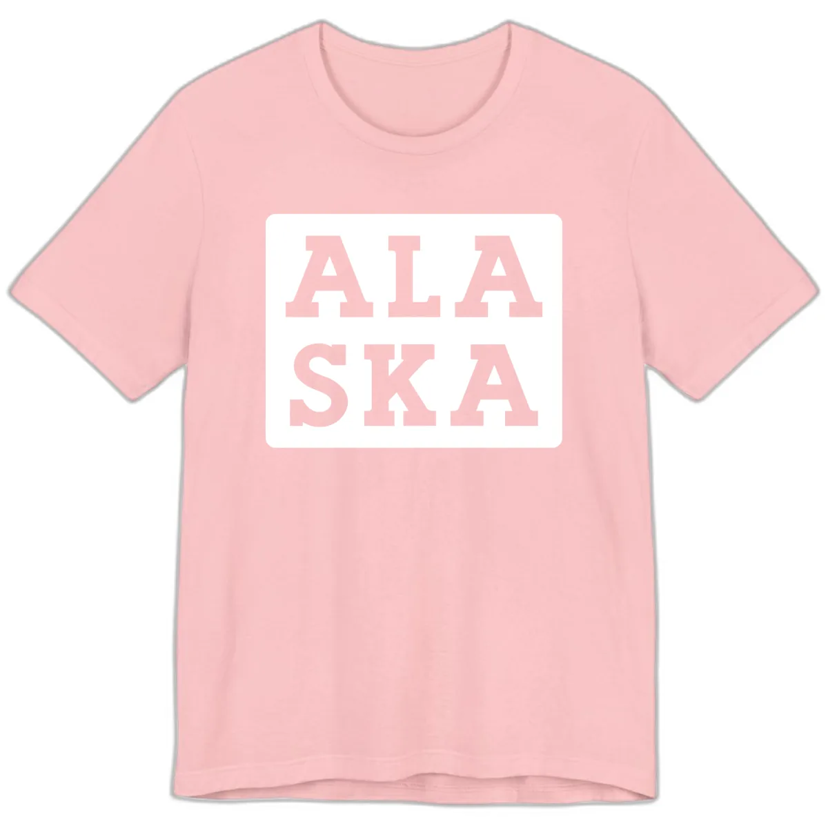 Alaska Cruise Pun Lettering Design Premium T-Shirt in Pink