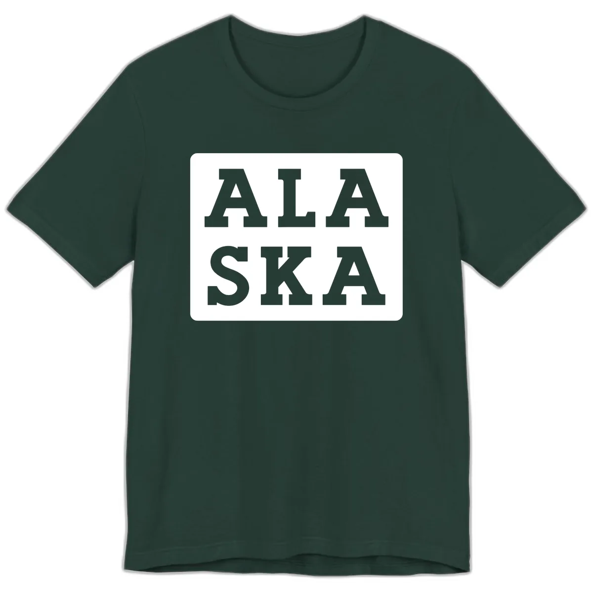 Alaska Cruise Pun Lettering Design Premium T-Shirt in Forest