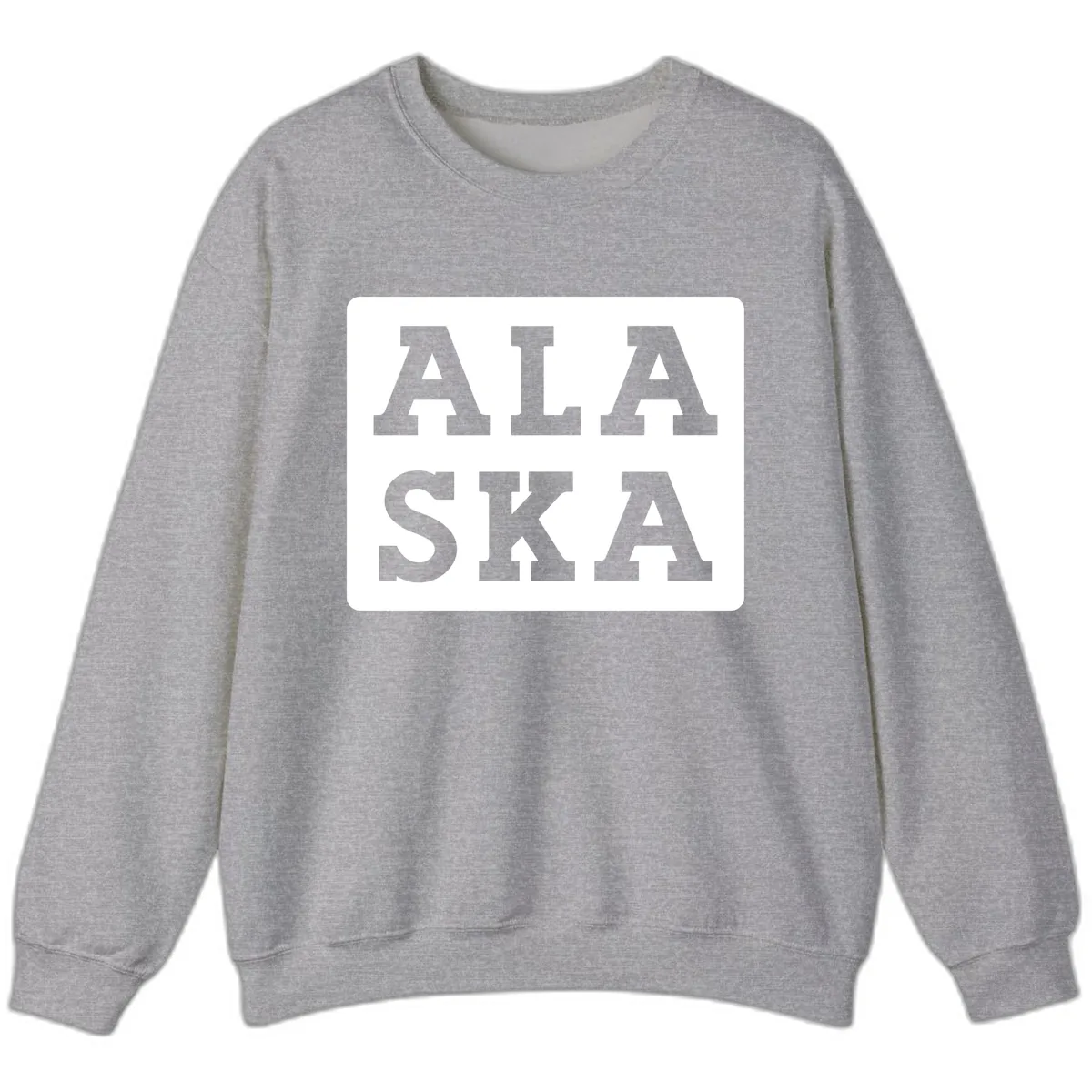 Alaska Cruise Pun Lettering Design Sweatshirt in Sport Grey