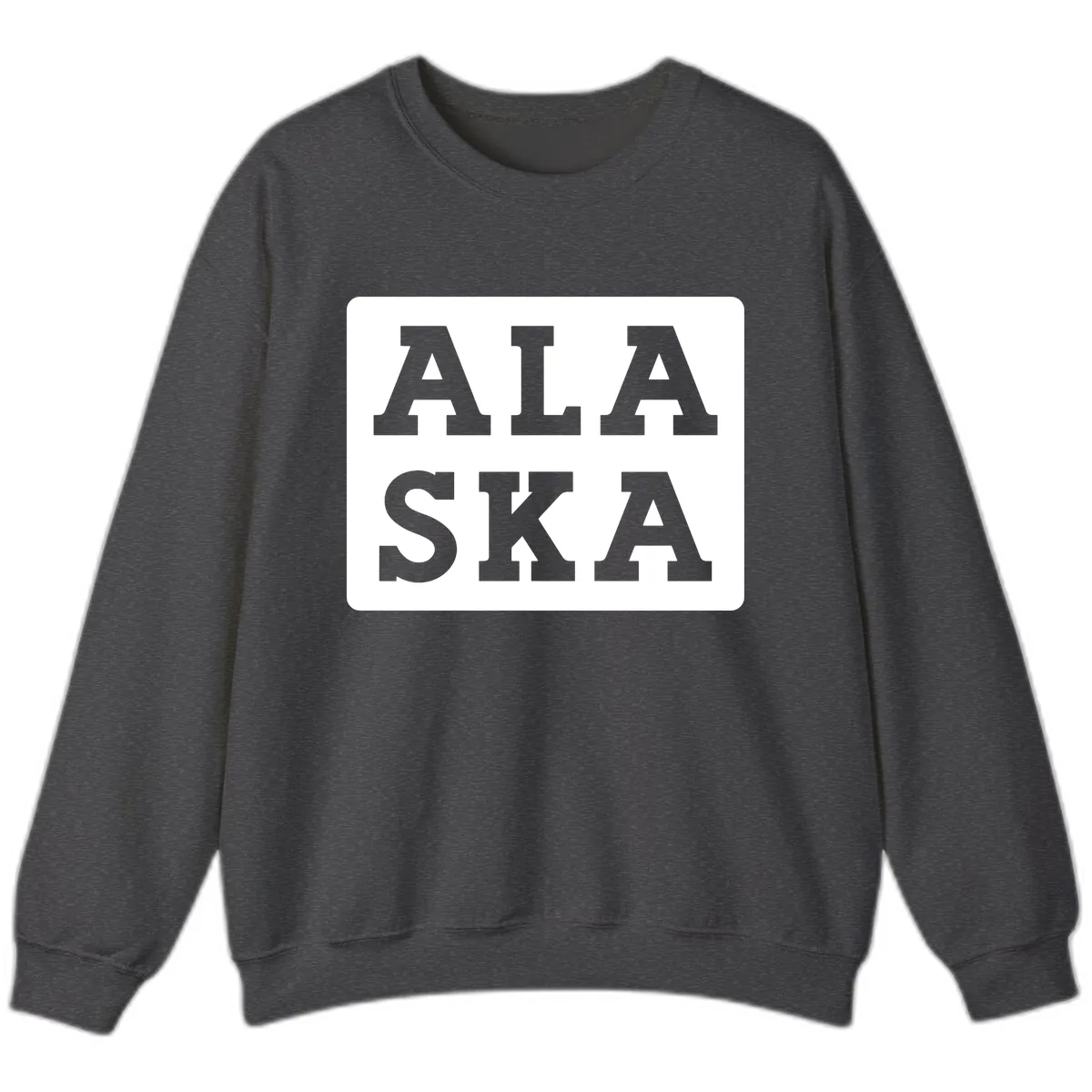 Alaska Cruise Pun Lettering Design Sweatshirt in Dark Heather