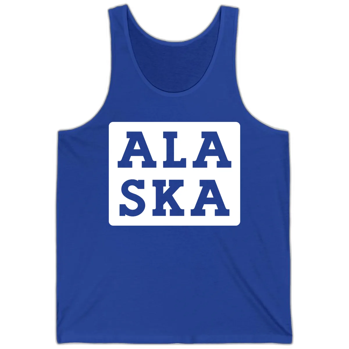 Alaska Cruise Pun Lettering Design Tank in True Royal