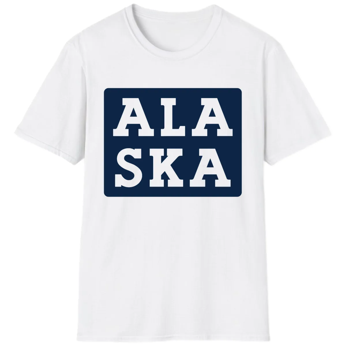 Alaska Cruise Pun Lettering Design T-Shirt in White