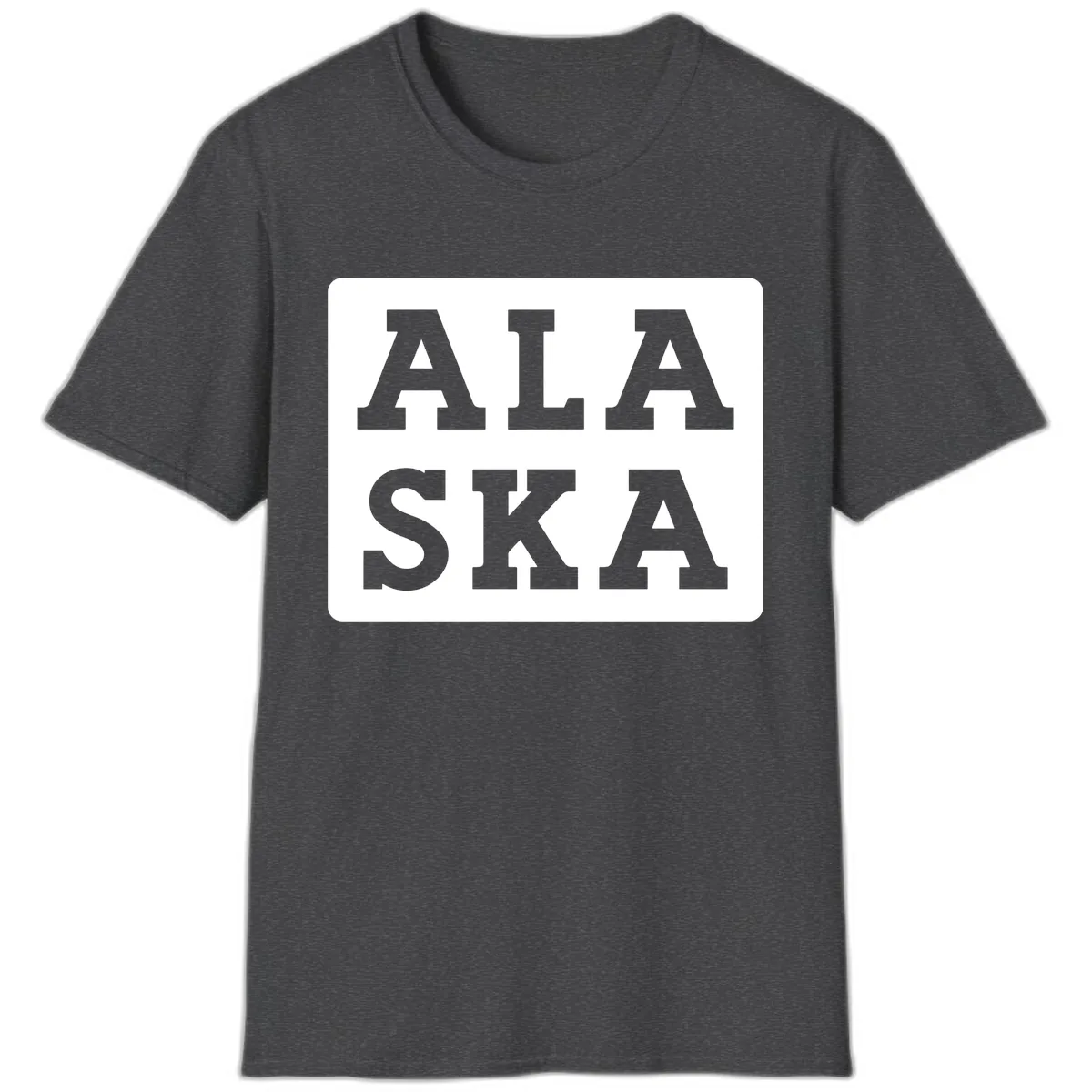 Alaska Cruise Pun Lettering Design T-Shirt in Dark Heather