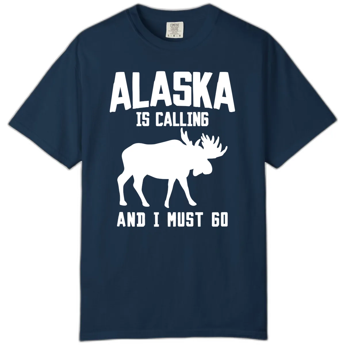 Alaska Is Calling Moose Comfort Color in True Navy