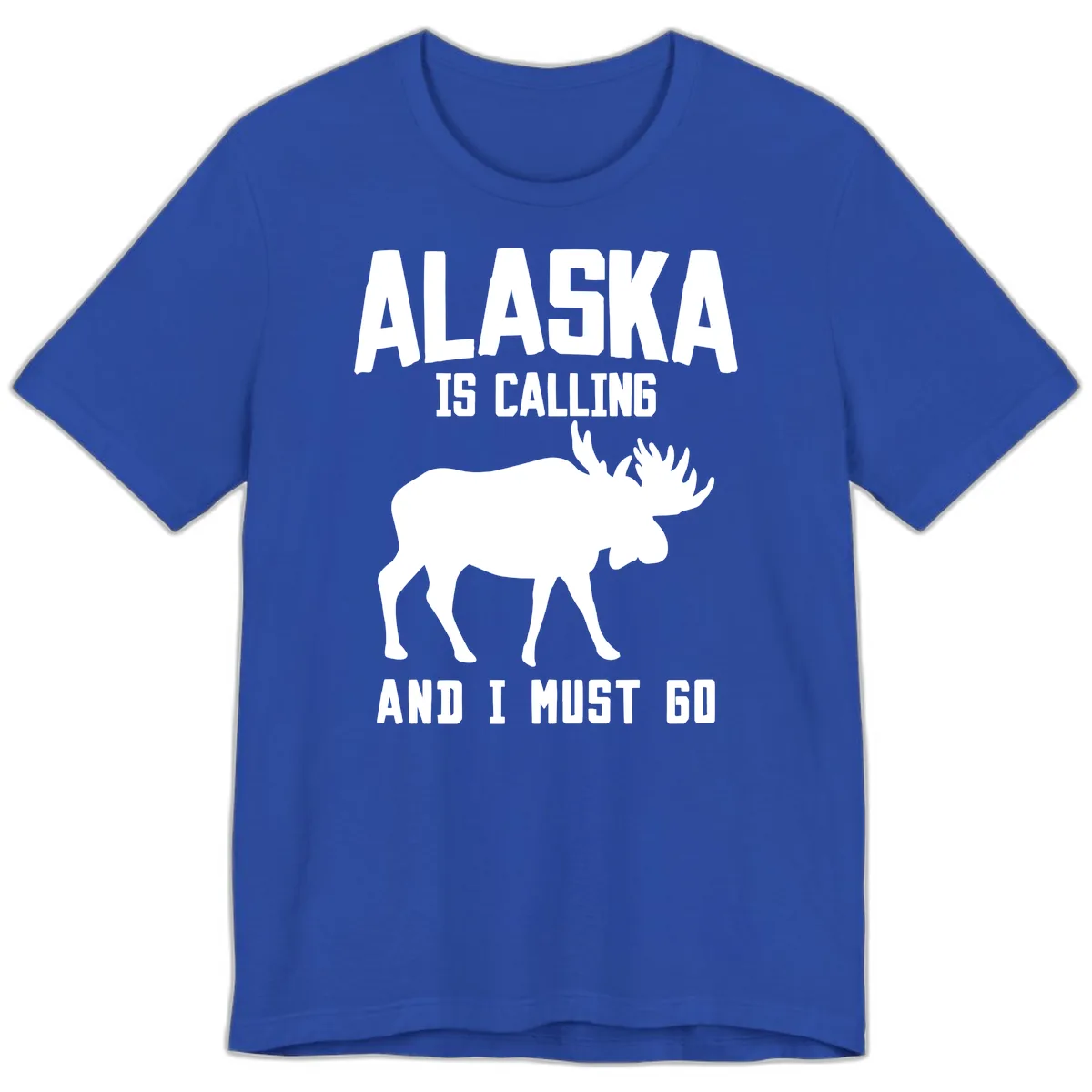 Alaska Is Calling Moose Premium T-Shirt in True Royal