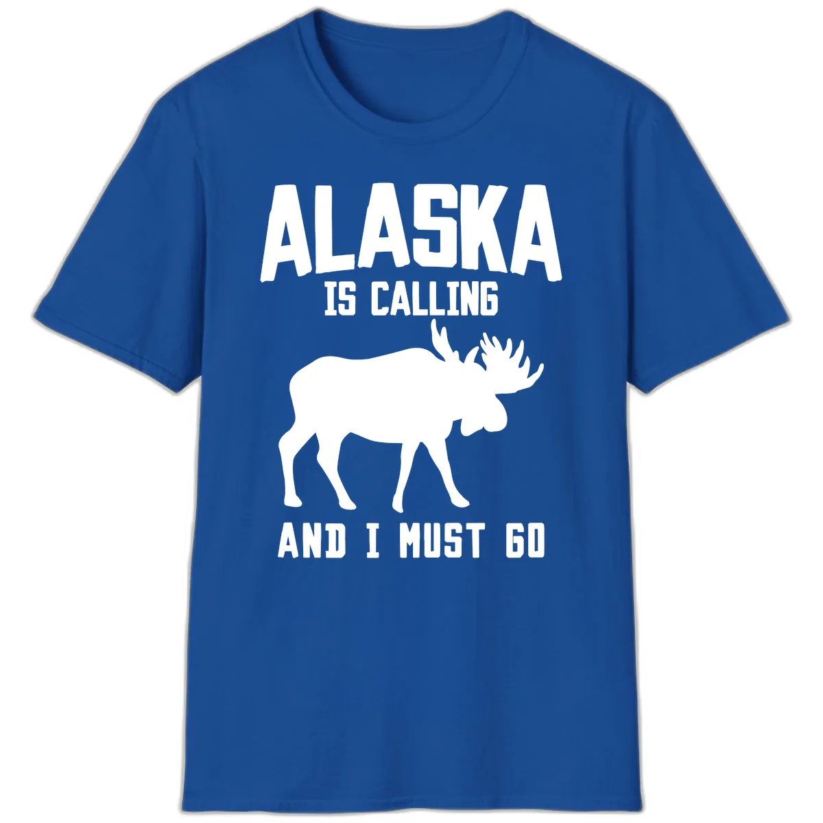 Alaska Is Calling Moose T-Shirt in Royal
