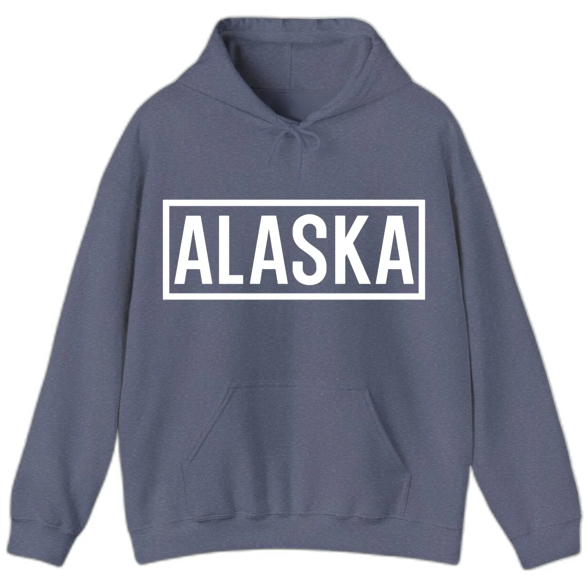 Alaska Bold Statement Hoodie in Heather Navy
