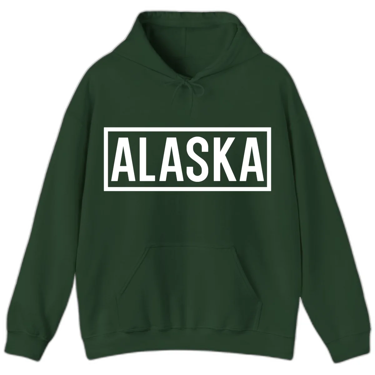 Alaska Bold Statement Hoodie in Forest Green