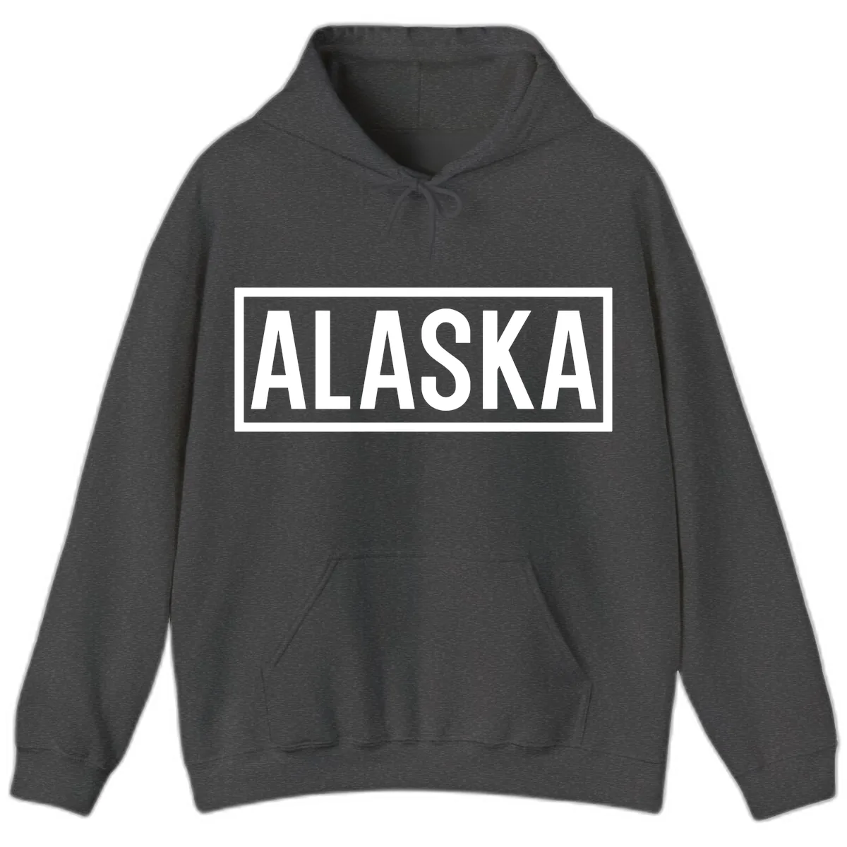 Alaska Bold Statement Hoodie in Dark Heather