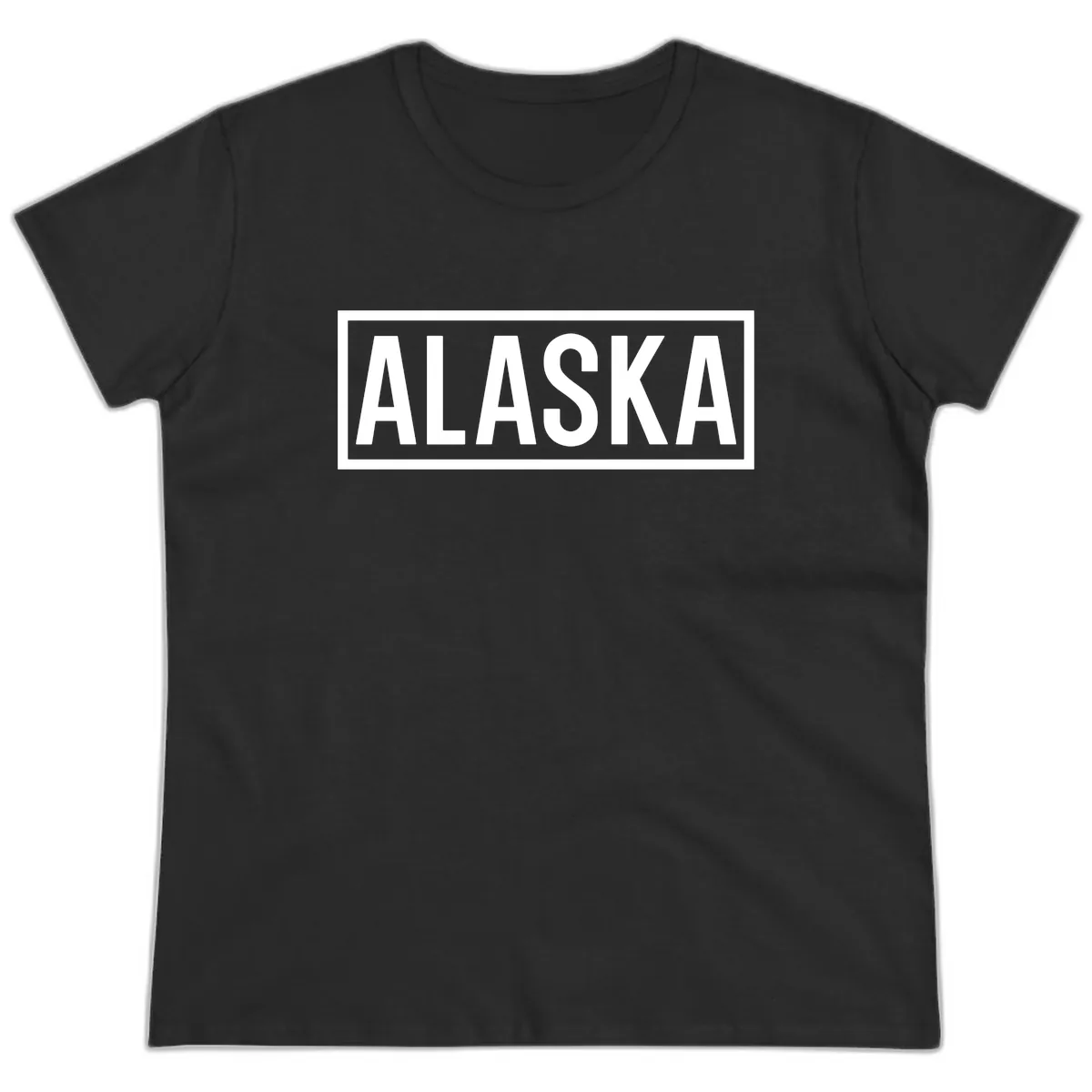Alaska Bold Statement Ladies Tee in Black