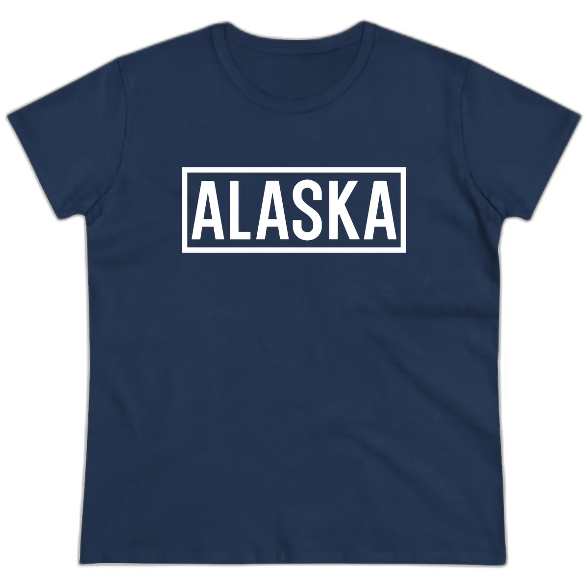 Alaska Bold Statement Ladies Tee in Navy