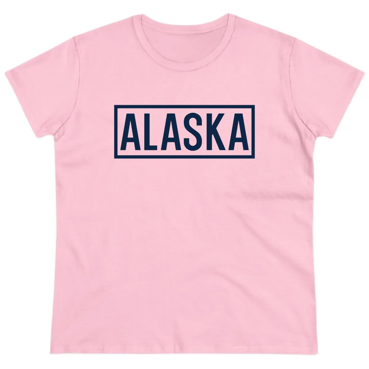 Alaska Bold Statement Ladies Tee in Light Pink