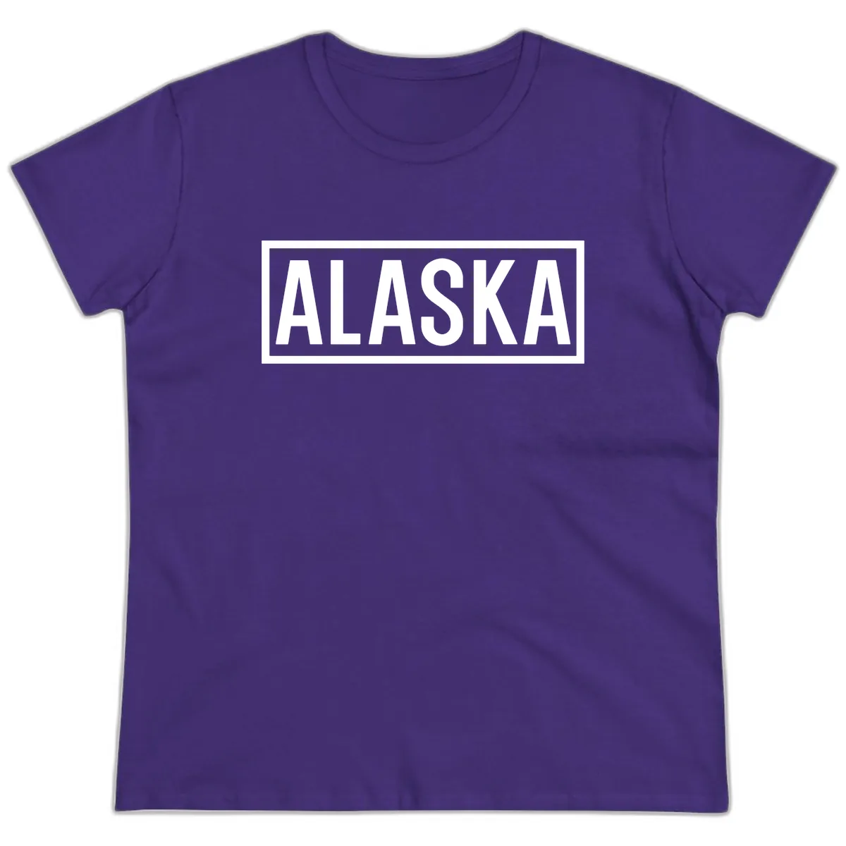 Alaska Bold Statement Ladies Tee in Purple